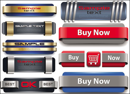 Metallic button - Vector