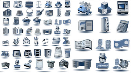 Blue-gray icon - Vector