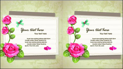 Elegant design elements of collage background vector material -2