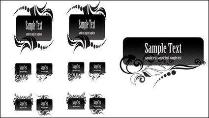 Black aesthetic text box vector