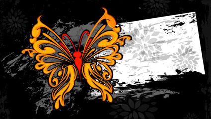 Colorful abstract butterfly pattern 02-- vector material