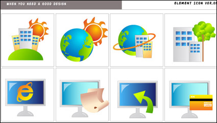 Refined icons - vector