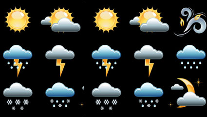 Fine weather icon vector material - 02
