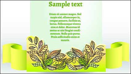 Clip style text template vector material -1