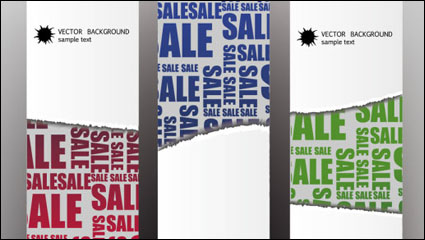 Beautiful long card 02 - vector material