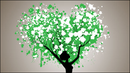 Stitching tree illustrator 05 - vector material