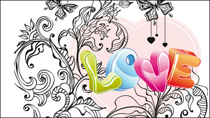 Cute Valentine Design 04 - vector material