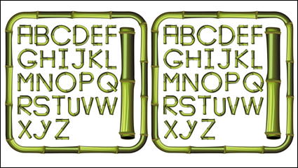 Bamboo Creative letters 01 - Vector material