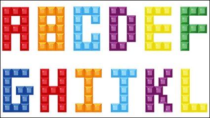 Box Creative alphabet - vector material