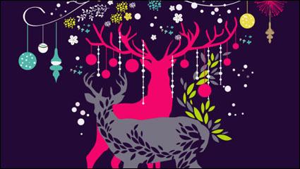 Cartoons elk elements 05 - vector material