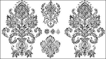 Black and white patterns 02 - vector material