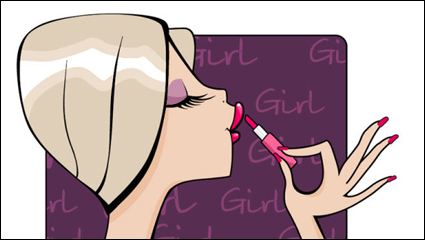 Beauty cartoon illustrator 05 - vector material