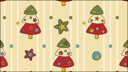 Cartoon Christmas pattern background 04 - vector material