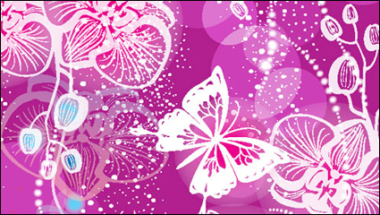 Gorgeous pattern background 01 - vector material