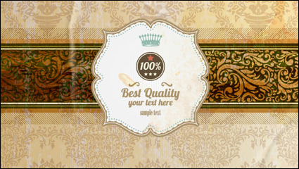 European pattern background 01 - vector material