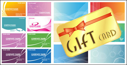 Practical background card template vector material