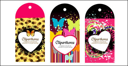 Heart-shaped tag vector