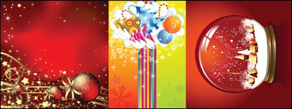 Snow, Star, decorative balls, glass ball, crystal ball Vector