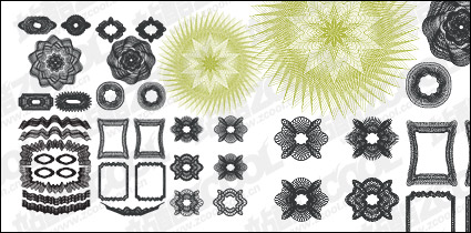 Vector style security lines texture material-3