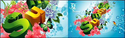 The summer pattern with the combination of text