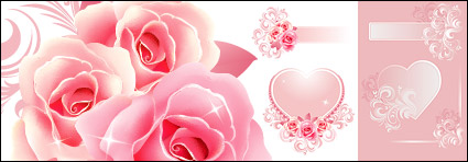 Both fantasy heart-shaped pattern vector material