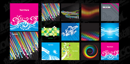 12 exquisite vector background material