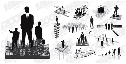 A variety of business figures in Pictures vector material