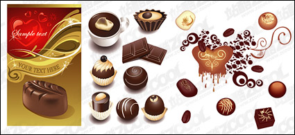 Accommodates chocolate vector material
