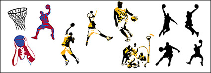 Basketball theme vector material